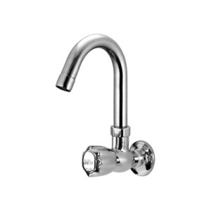 Sink Cock with J Shaped Swivel Spout - J16A